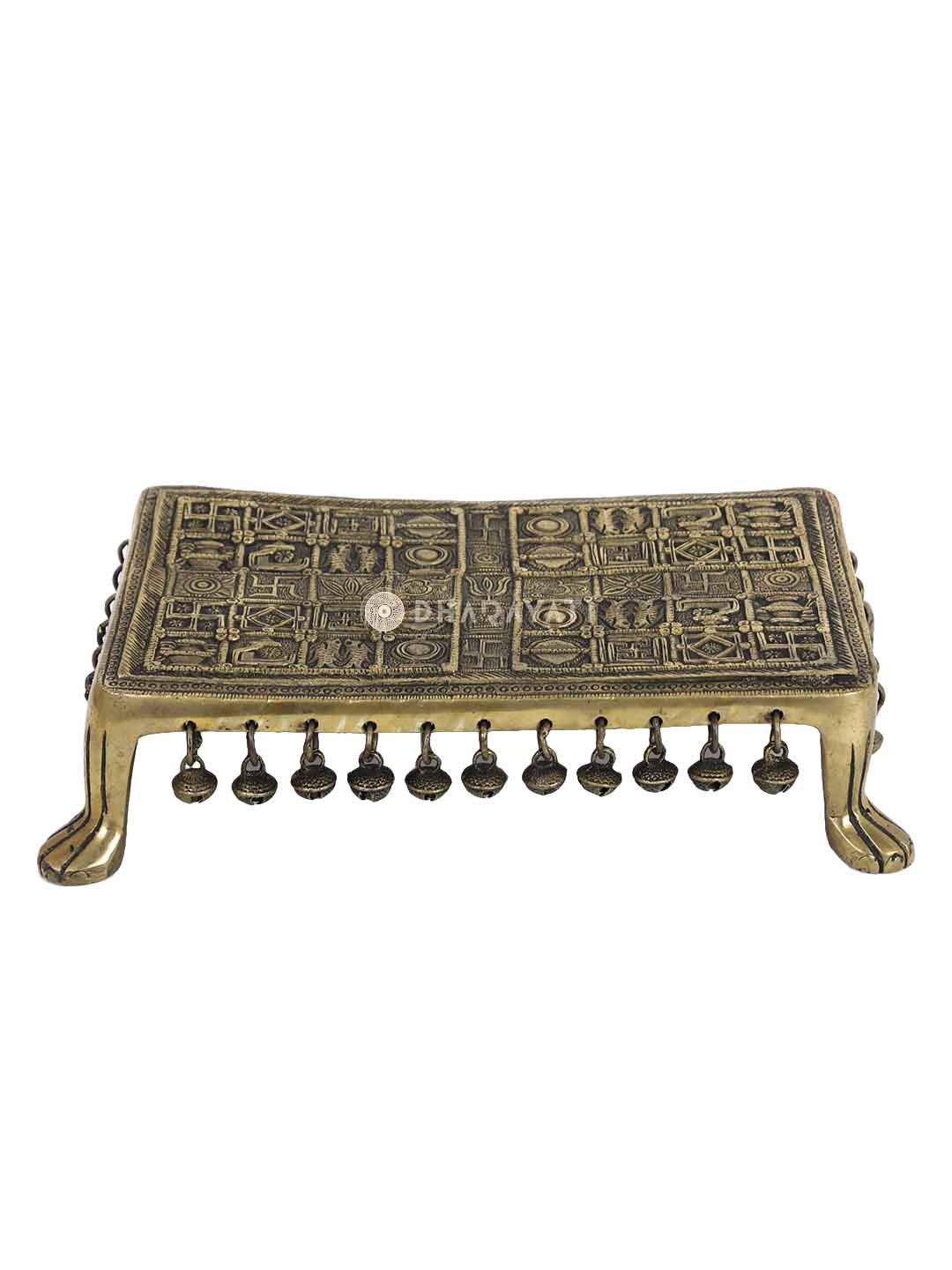 Big Chowki With Ghungroo Decorative Brass