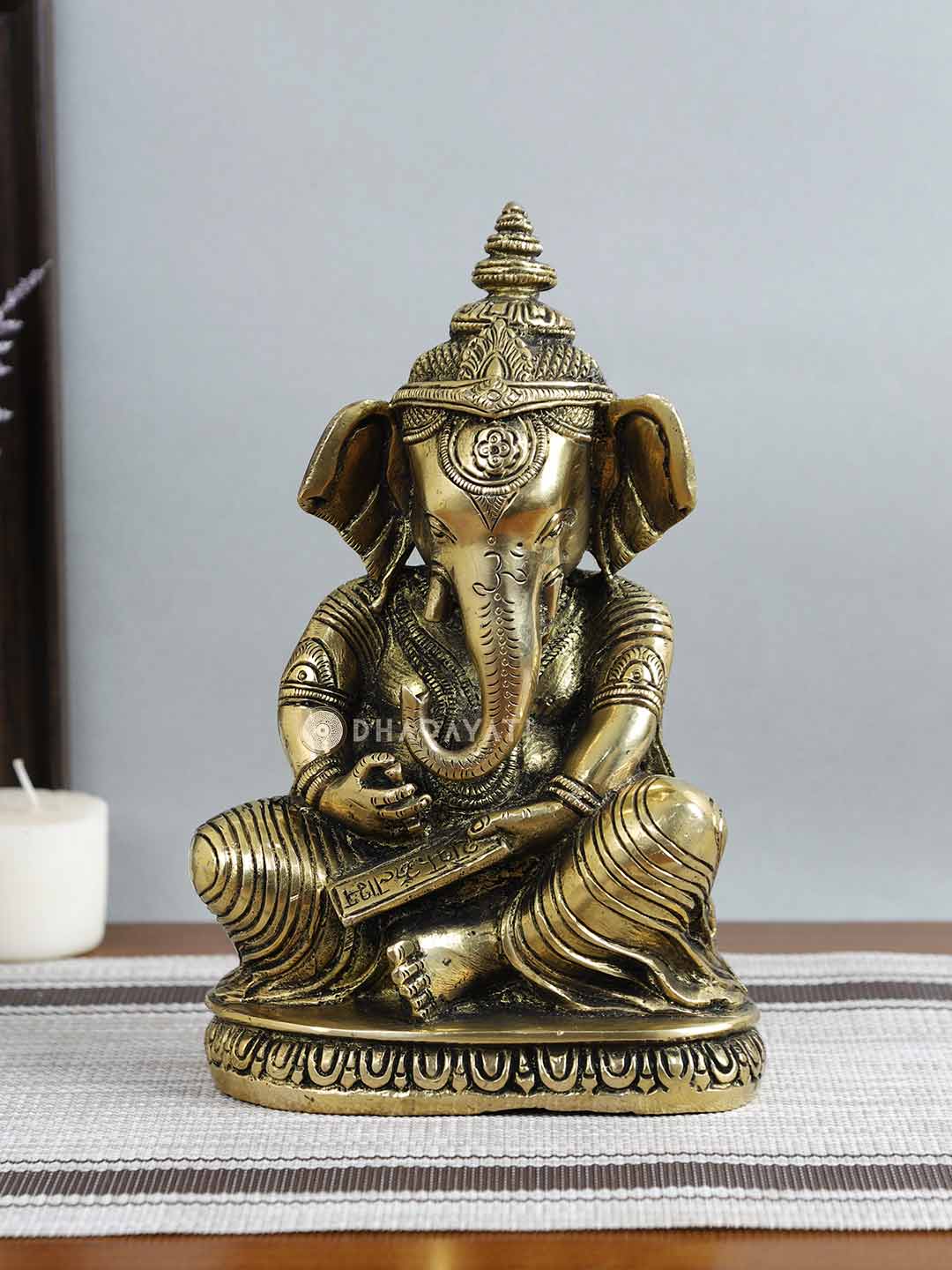 Big Ganesh 2 Hands Decorative Brass Figurine