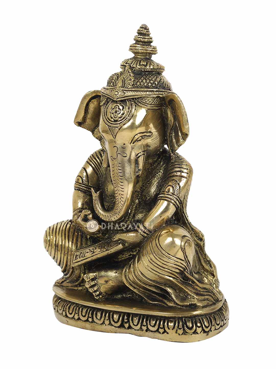 Big Ganesh 2 Hands Decorative Brass Figurine