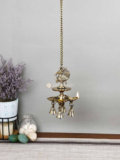 Bird Chain Hanging Lamp With Bells