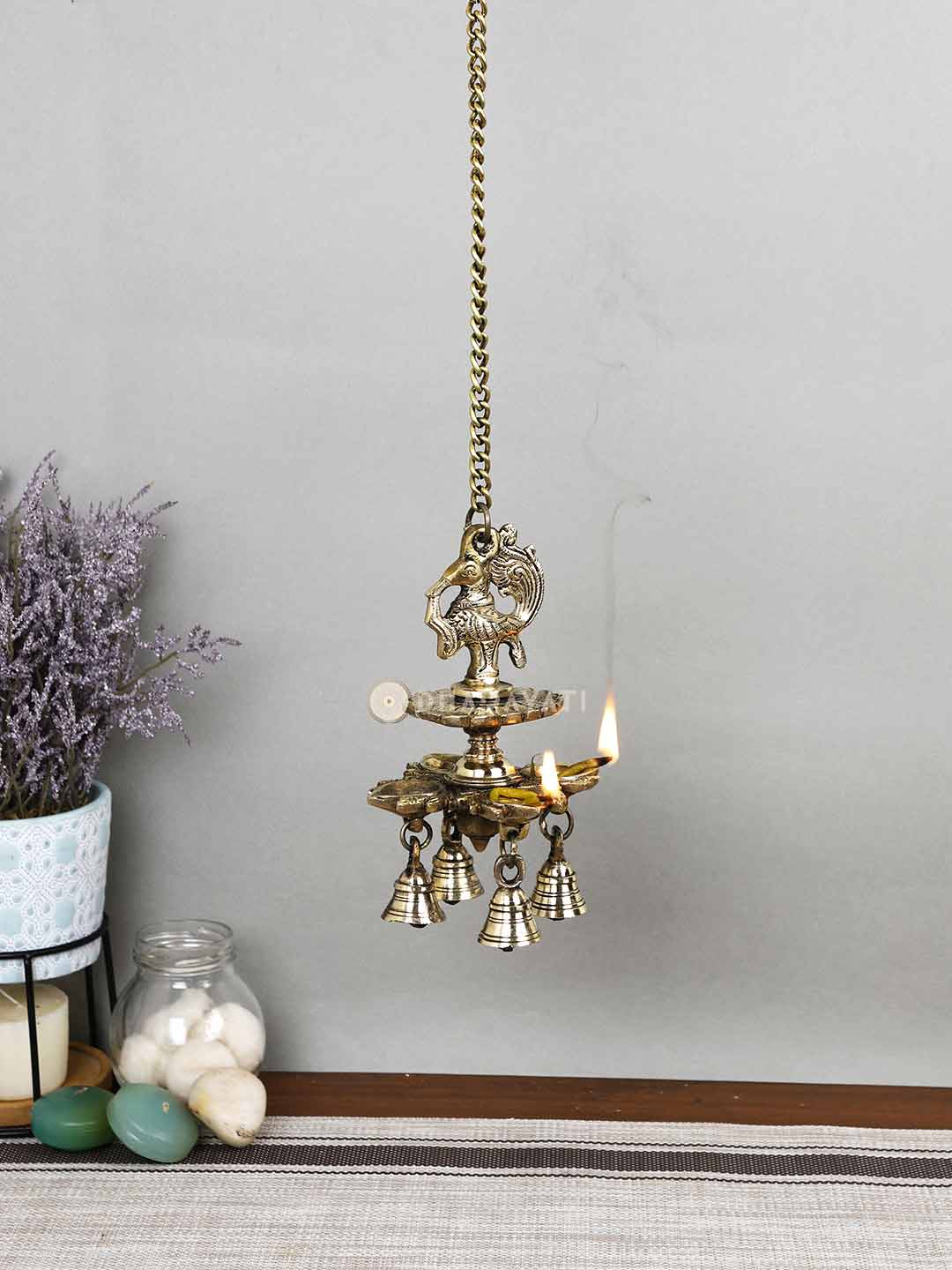 Bird Chain Hanging Lamp With Bells