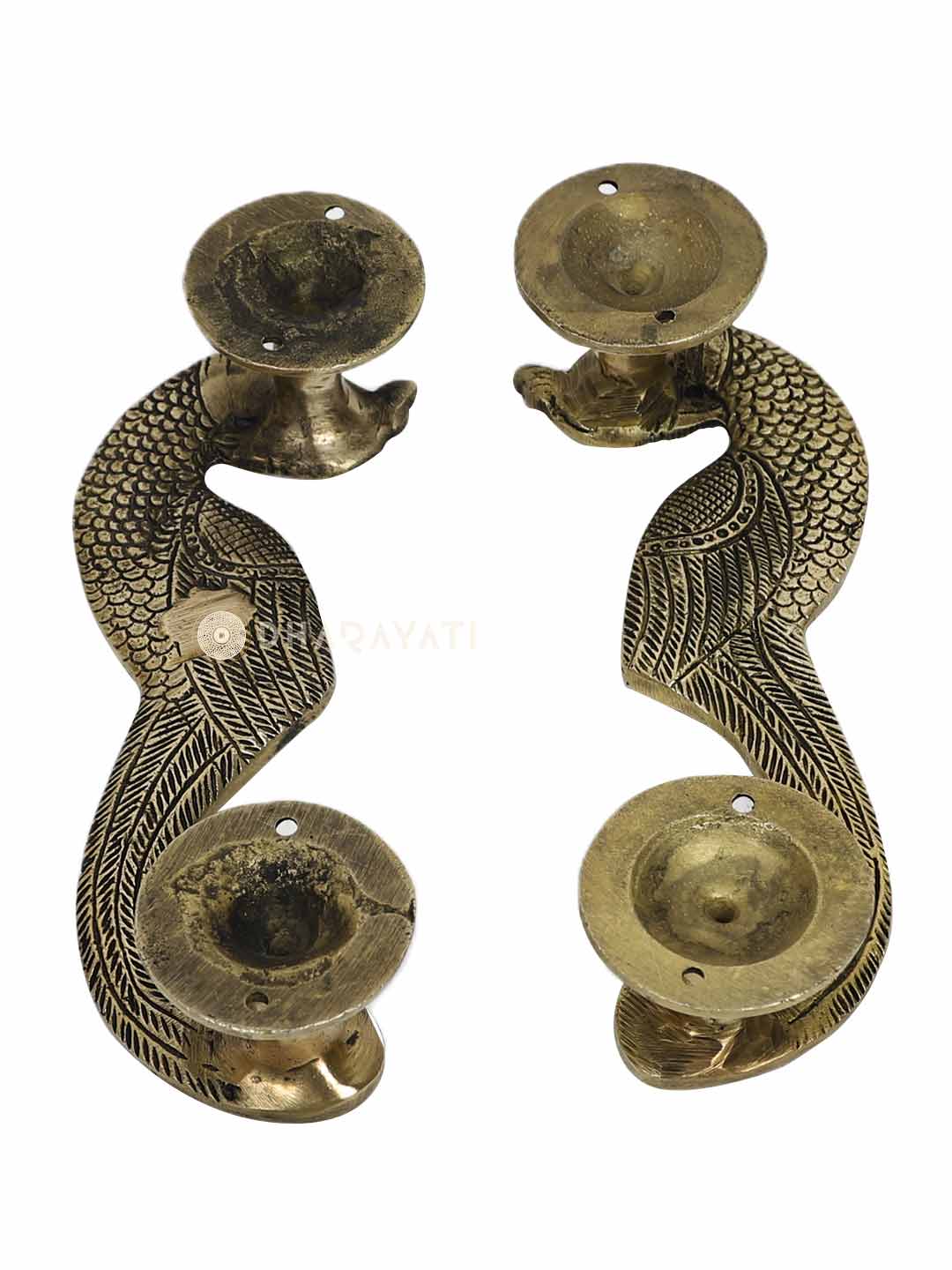 Bird Design  Door Handle Pair Decorative Brass