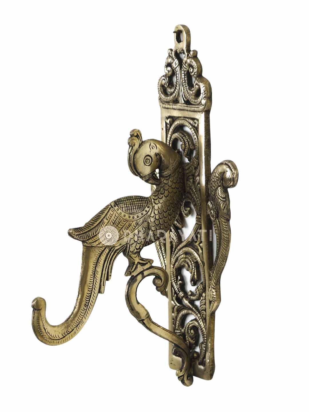 Bird Design Wall Hanger Decorative Brass