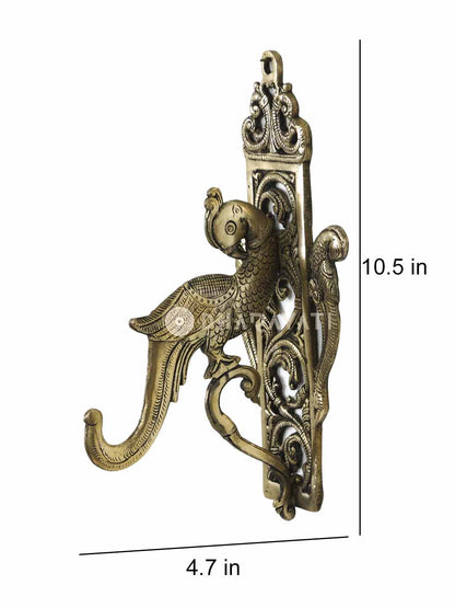 Bird Design Wall Hanger Decorative Brass