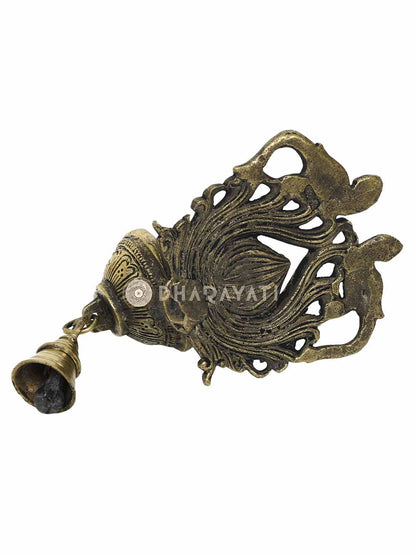 Bird Design Wall Hanging Diya with Bell