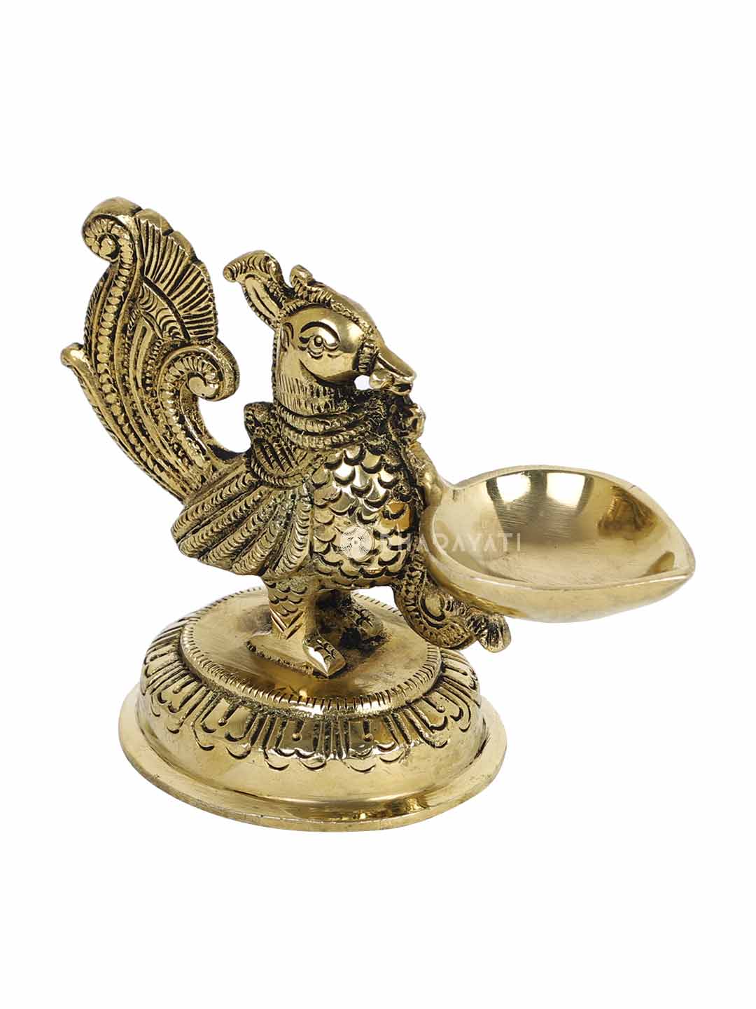 Bird Diya Decorative Brass Figurine