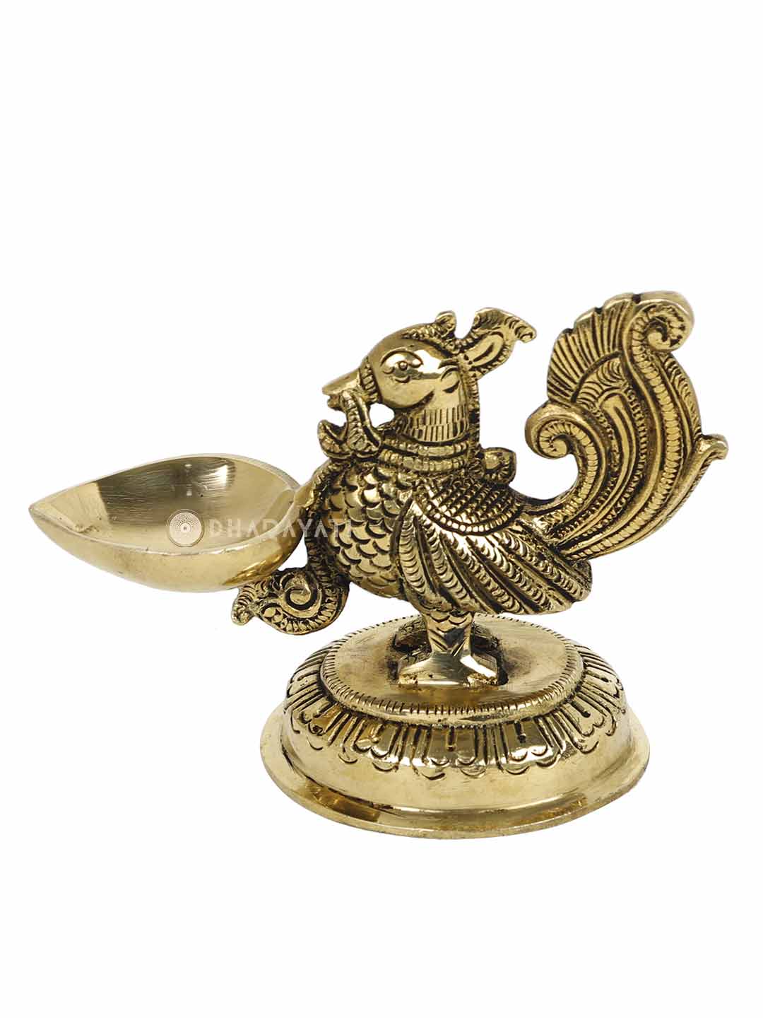 Bird Diya Decorative Brass Figurine