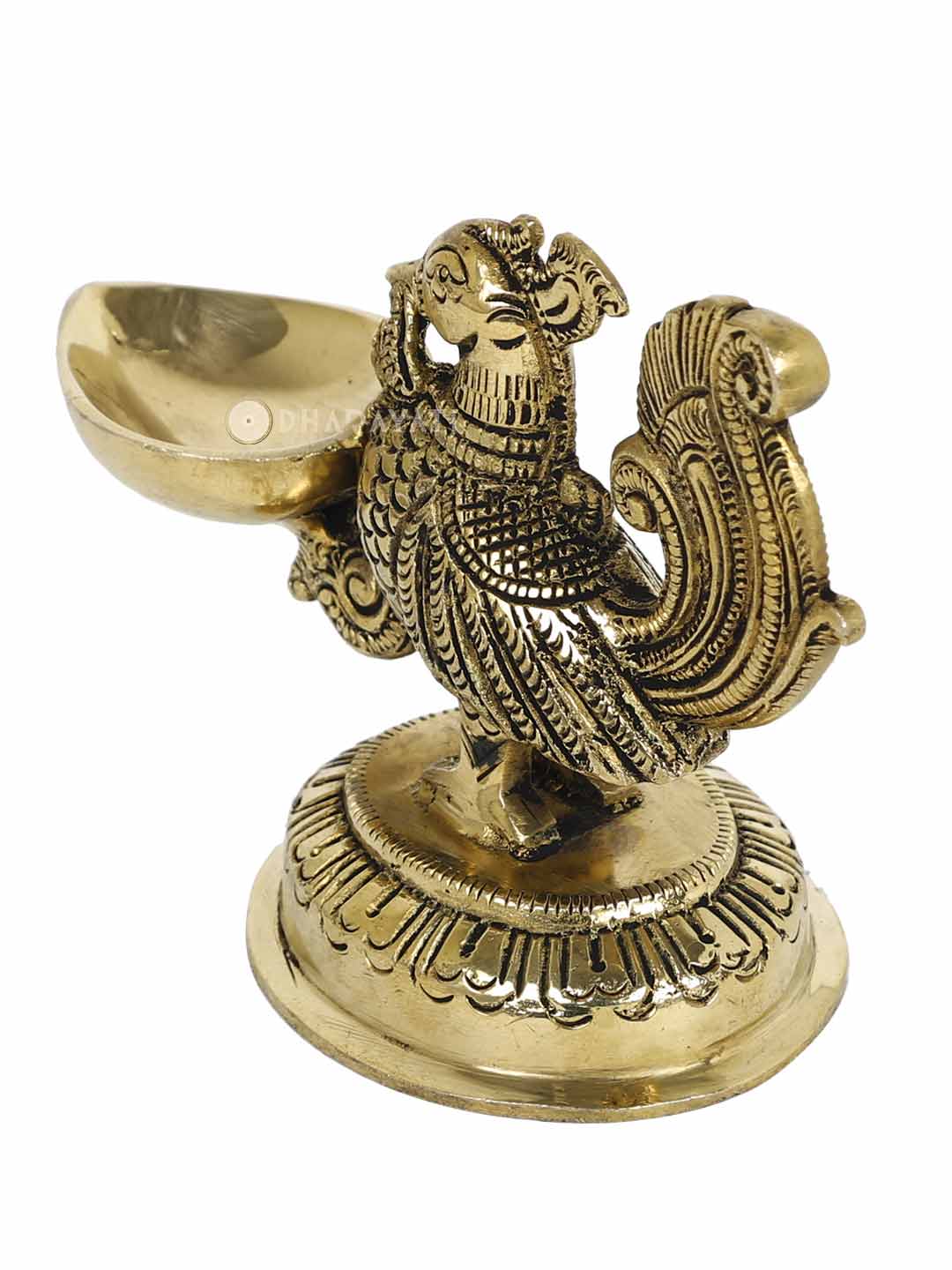 Bird Diya Decorative Brass Figurine