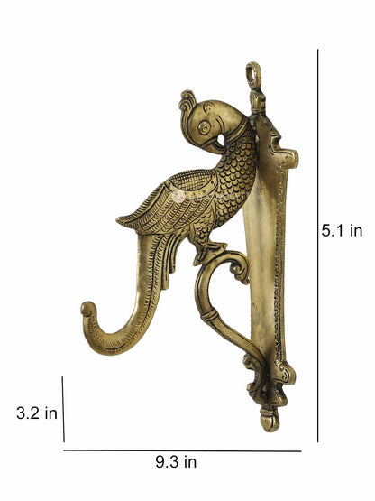 Bird Wall Hook Decorative Brass