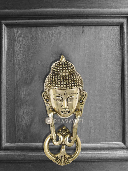 Buddha Design Door Knocker Decorative Brass