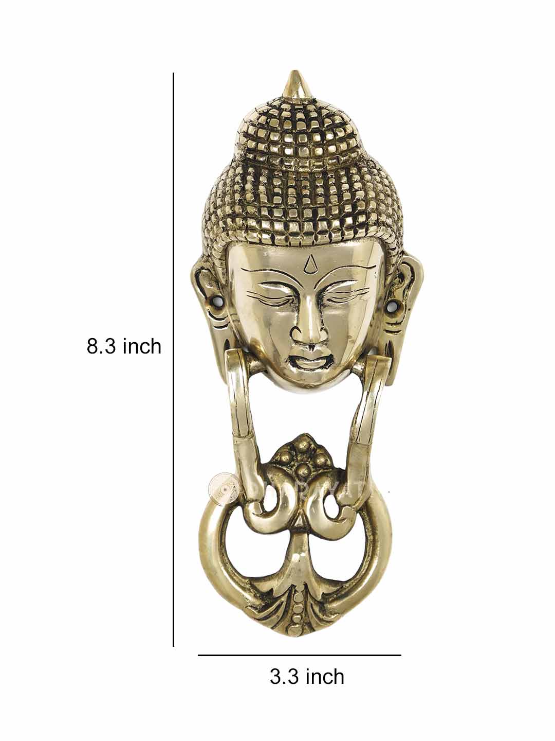 Buddha Design Door Knocker Decorative Brass