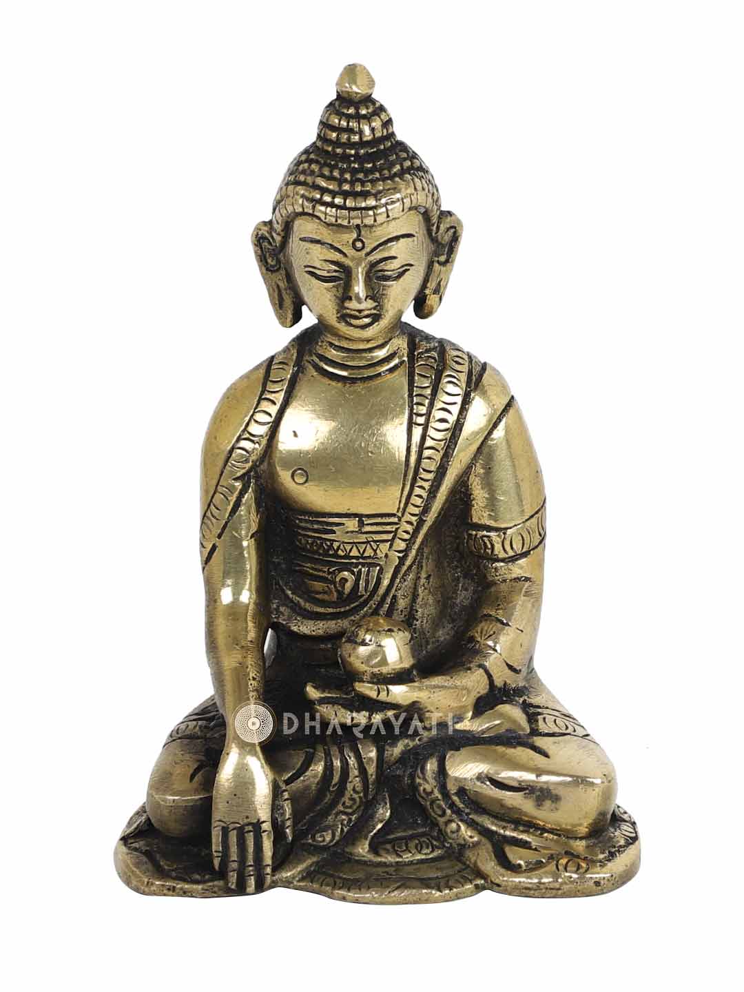 Buddha Set Of 2 Decorative Brass Figurine