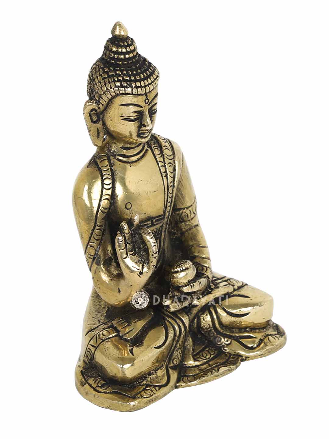 Buddha Set Of 2 Decorative Brass Figurine