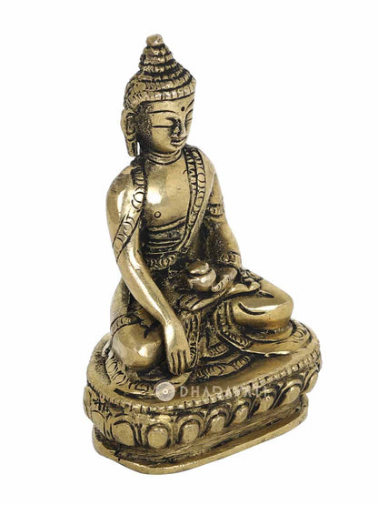 Buddha Set Of 2 Decorative Brass Figurine