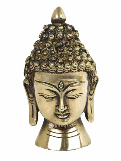 Buddha Small Round Base Decorative Brass Figurine