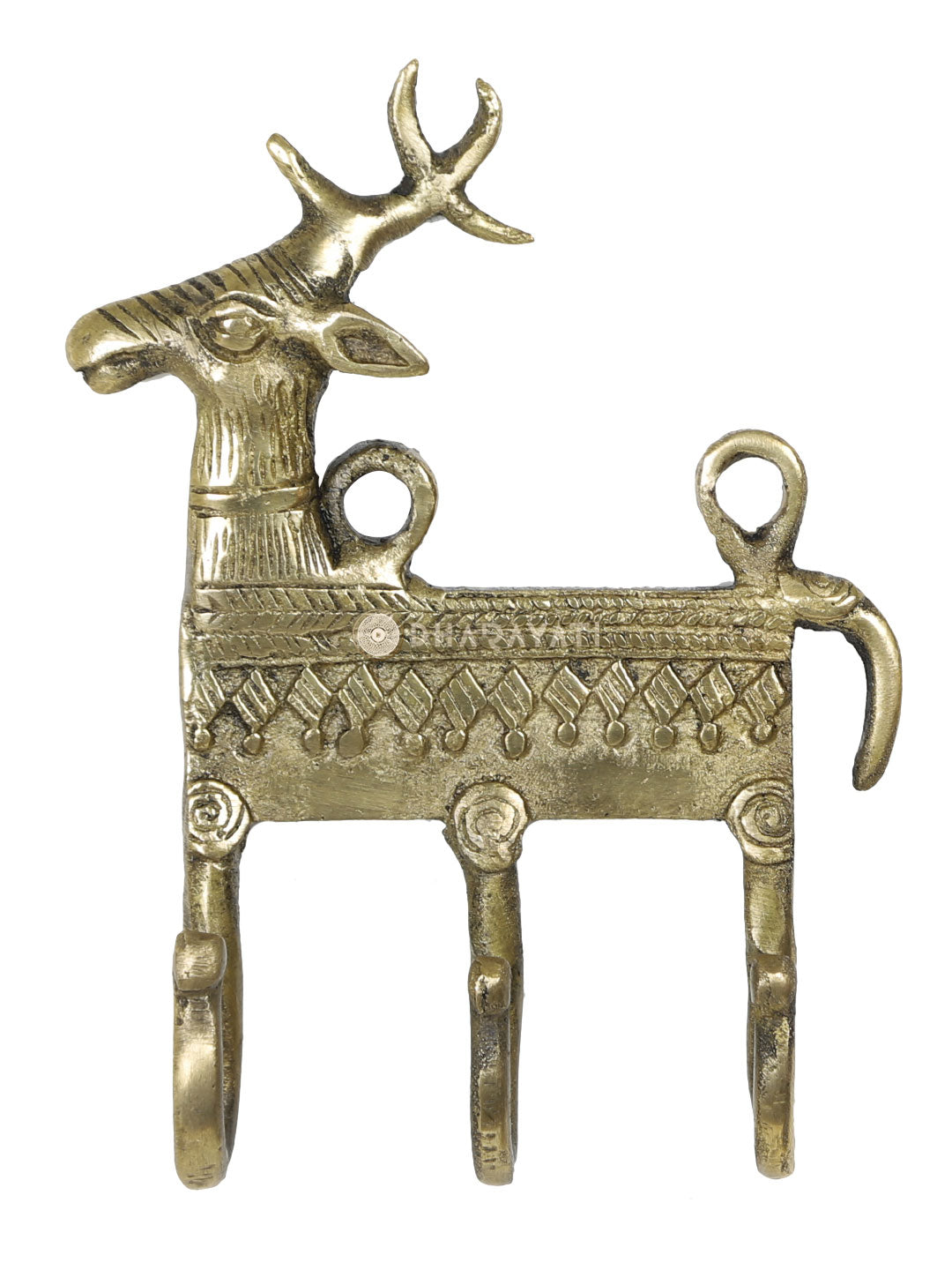 Deer Design Keys Wall Hook With 3 Hooks