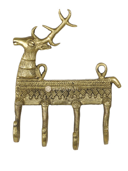 Deer Design Keys Wall Hook With 4 Hooks