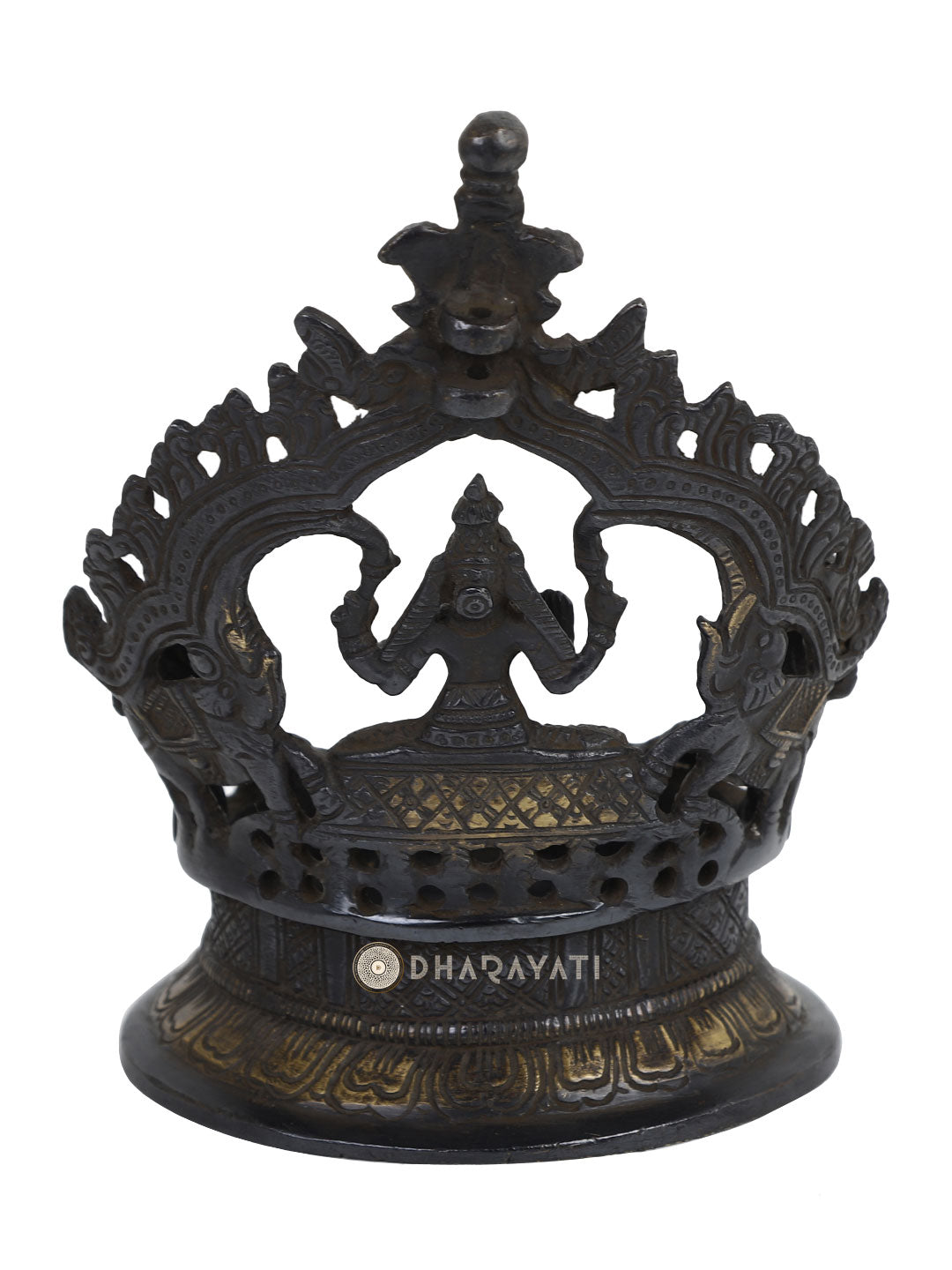 Brass Diya with Deity