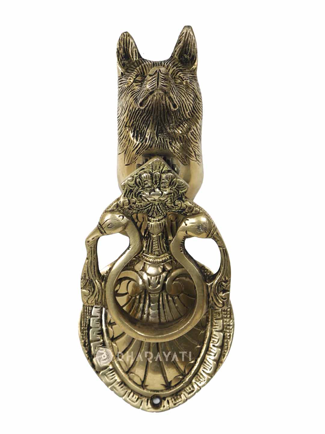 Dog Design Door Knocker Decorative Brass