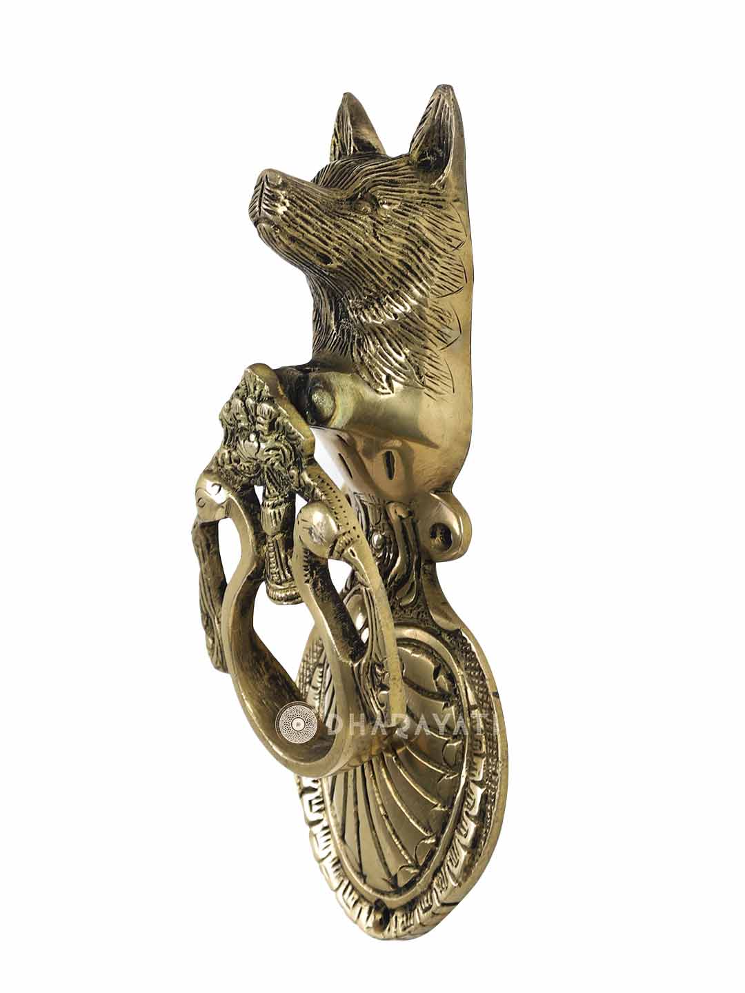 Dog Design Door Knocker Decorative Brass