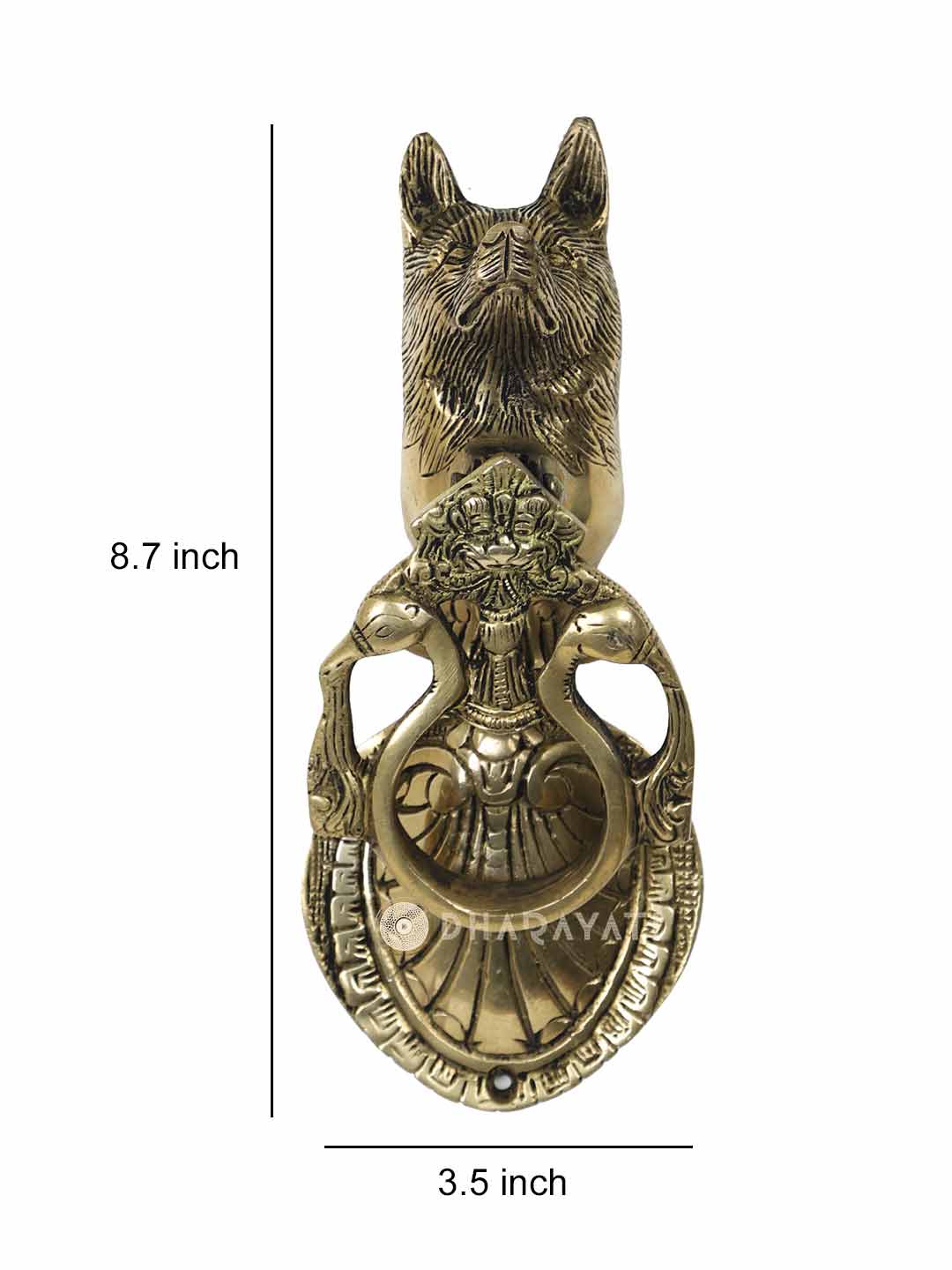 Dog Design Door Knocker Decorative Brass