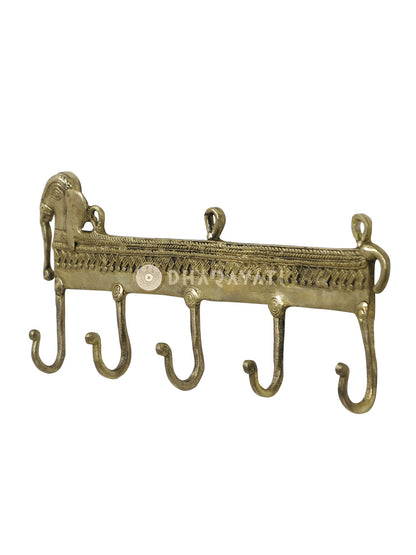 Elephant Design Keys Wall Hook 5 Hangers