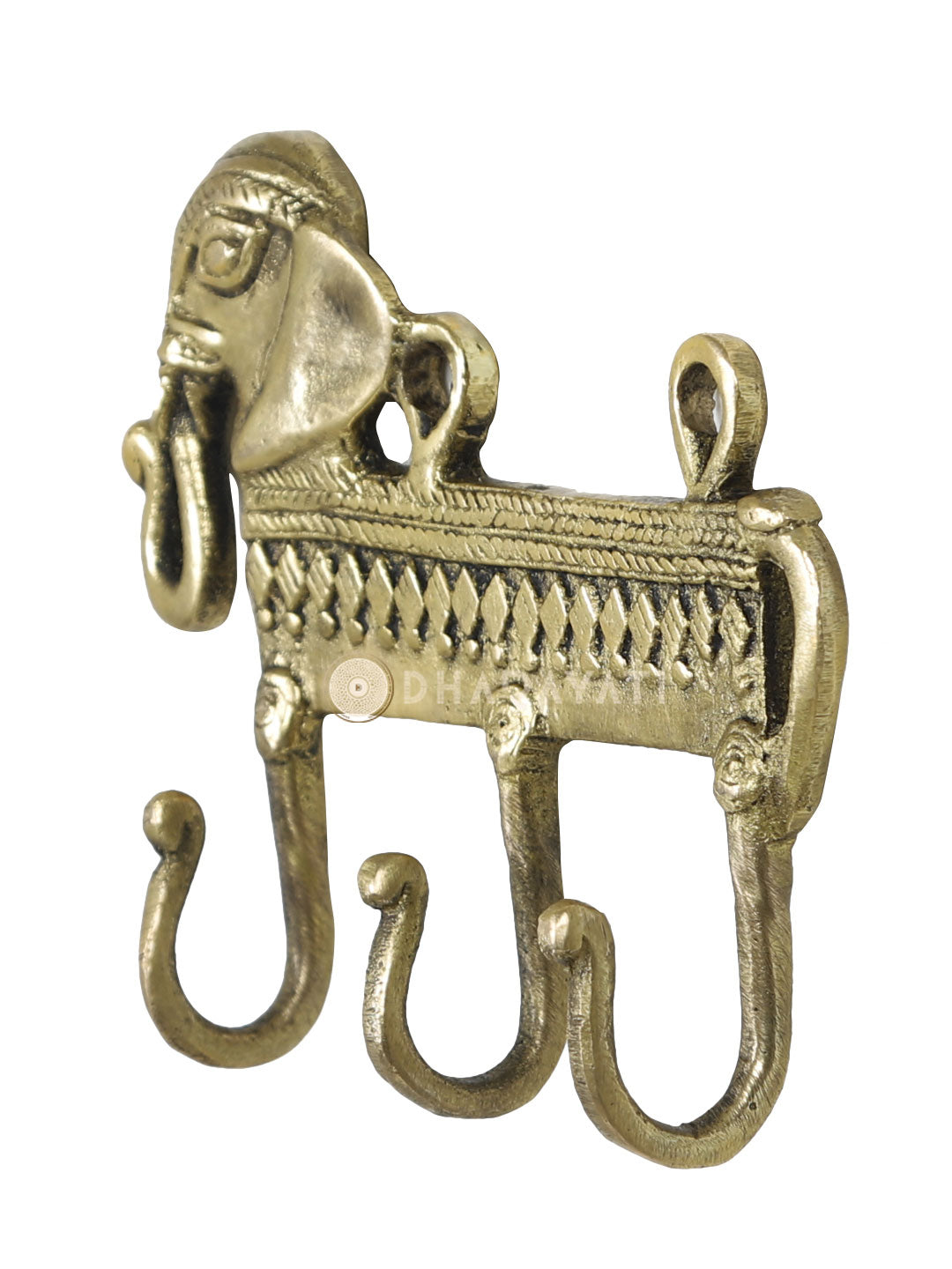 Elephant Design Keys Small Wall Hook With 3 Hooks