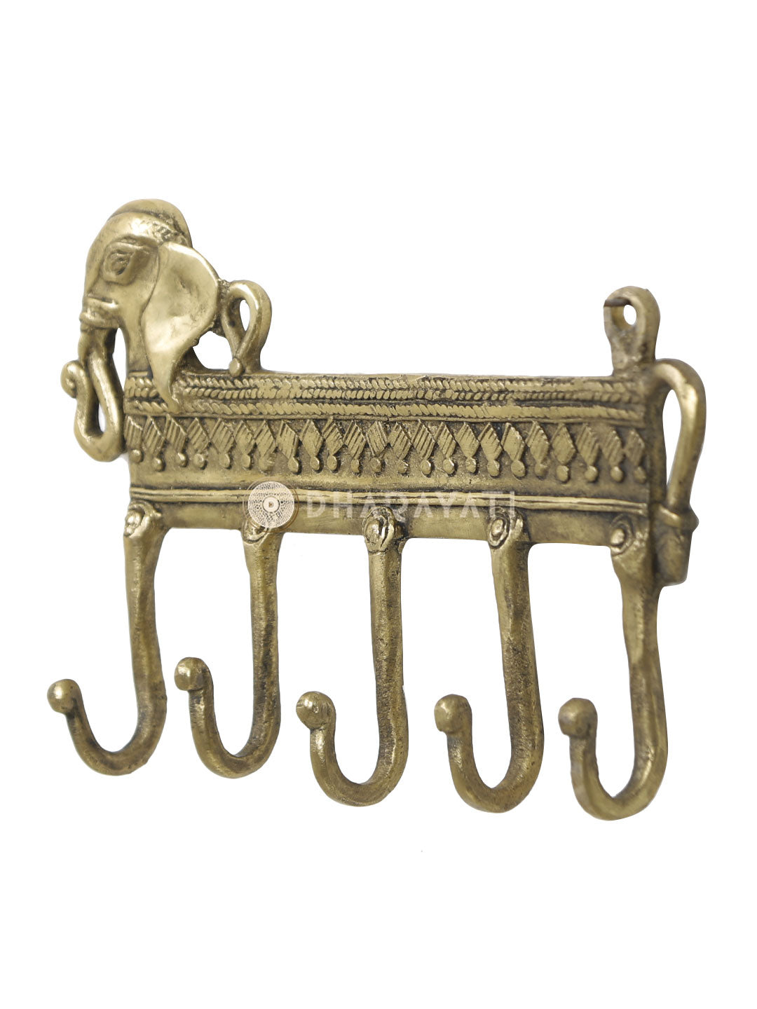 Elephant Design Keys Small Wall Hook  With 5 Hangers