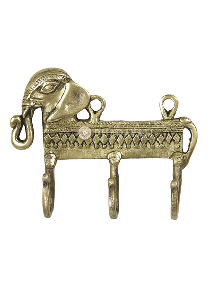 Elephant Design Keys Small Wall Hook With 3 Hooks