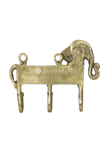 Elephant Design Keys Small Wall Hook With 3 Hooks