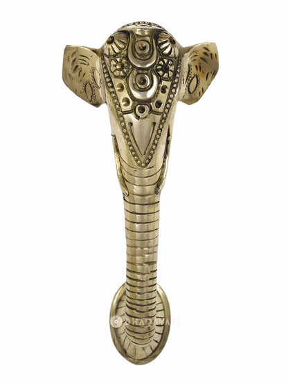 Elephant Door Handle Decorative Brass