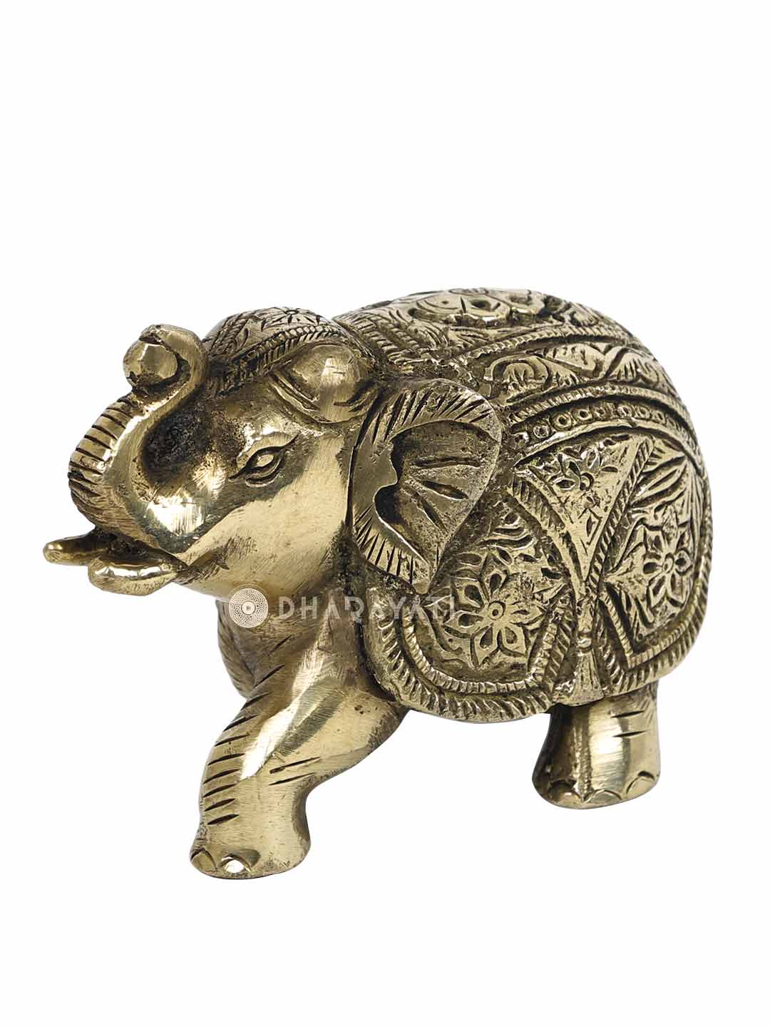 Elephant Table Top Accent Decorative Brass