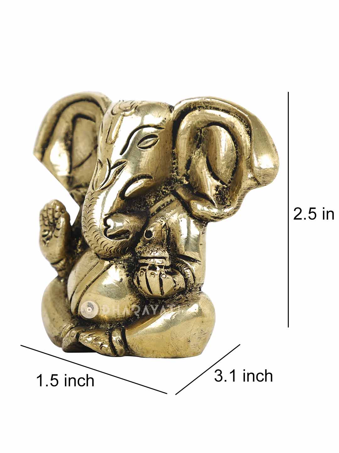 Big Ears Ganesh Decorative Brass Figurine