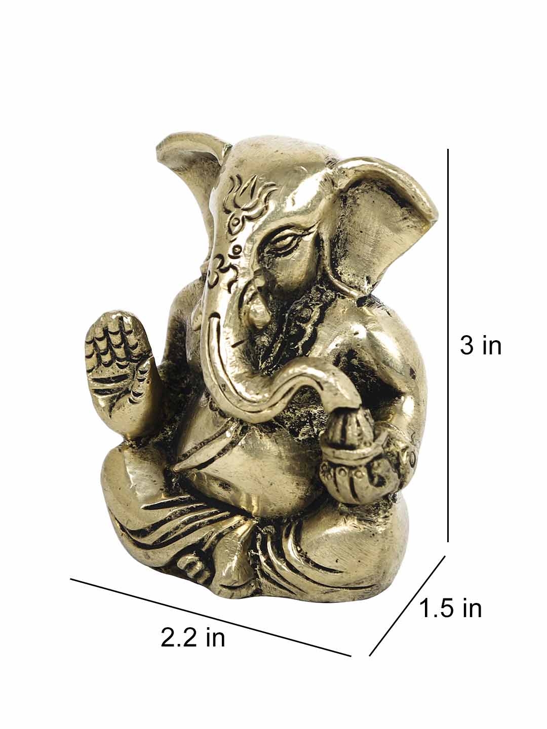 Blessing Ganesha Decorative Brass Figurine