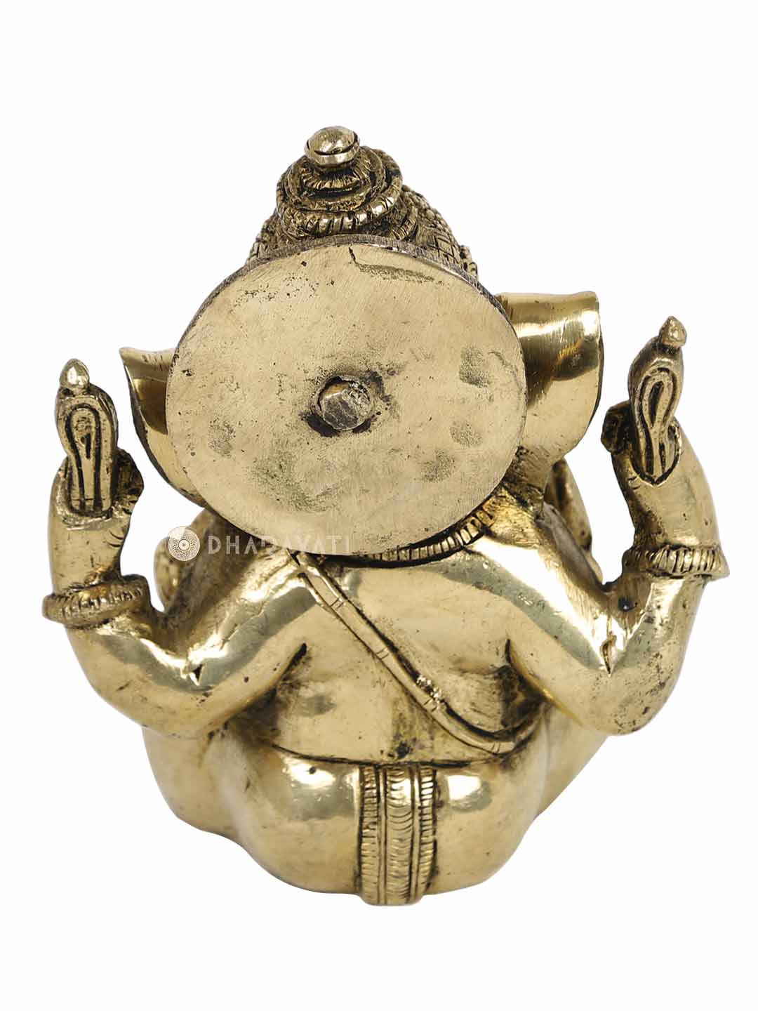 Ganesh 4 Hands Medium Decorative Brass Figurine