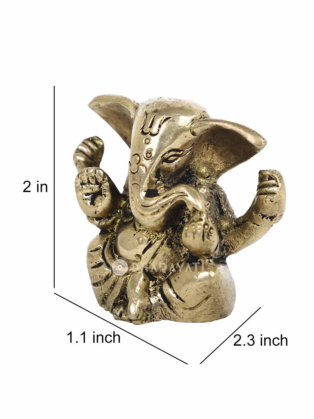 Ganesh 4 Hands Decorative Brass Figurine