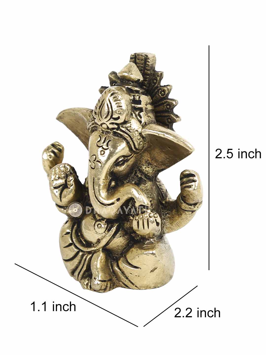 Ganesh 4 Hands Decorative Brass Figurine