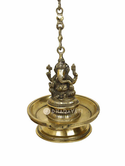 Ganesh Design Chain Hanging Lamp