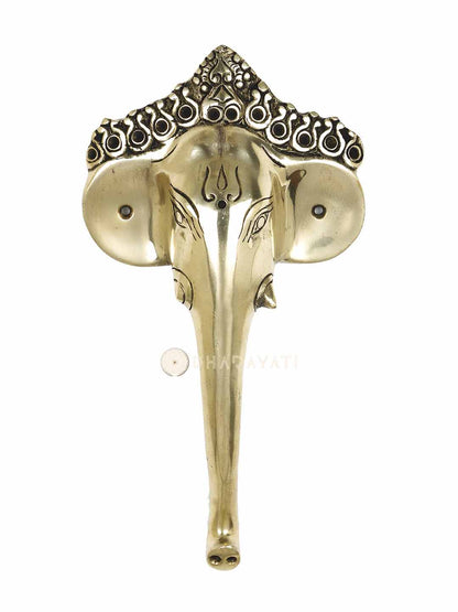 Ganesh Design Door Handle Decorative Brass