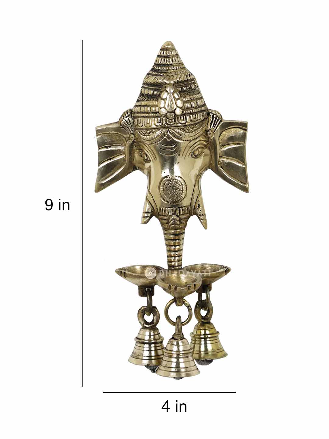 Brass Figurine Ganesh Design 3 Diya&