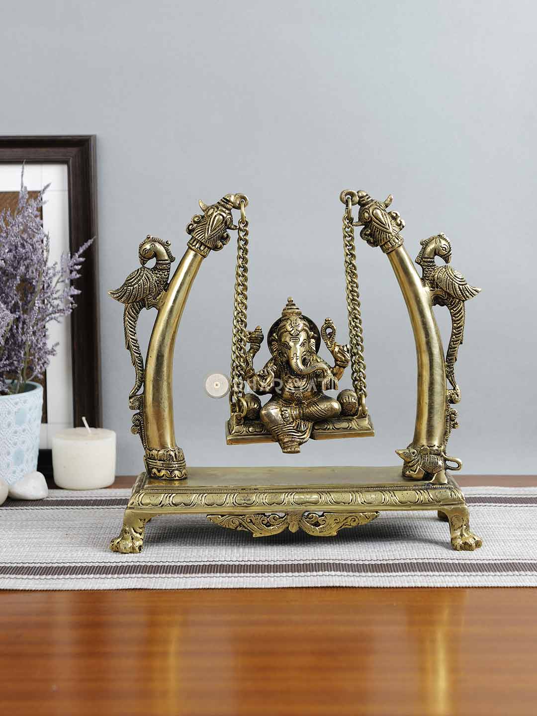 Ganesh Jhula  Decorative Brass Figurine