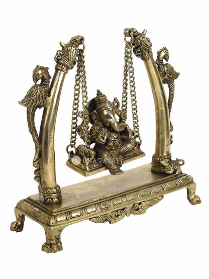 Ganesh Jhula  Decorative Brass Figurine