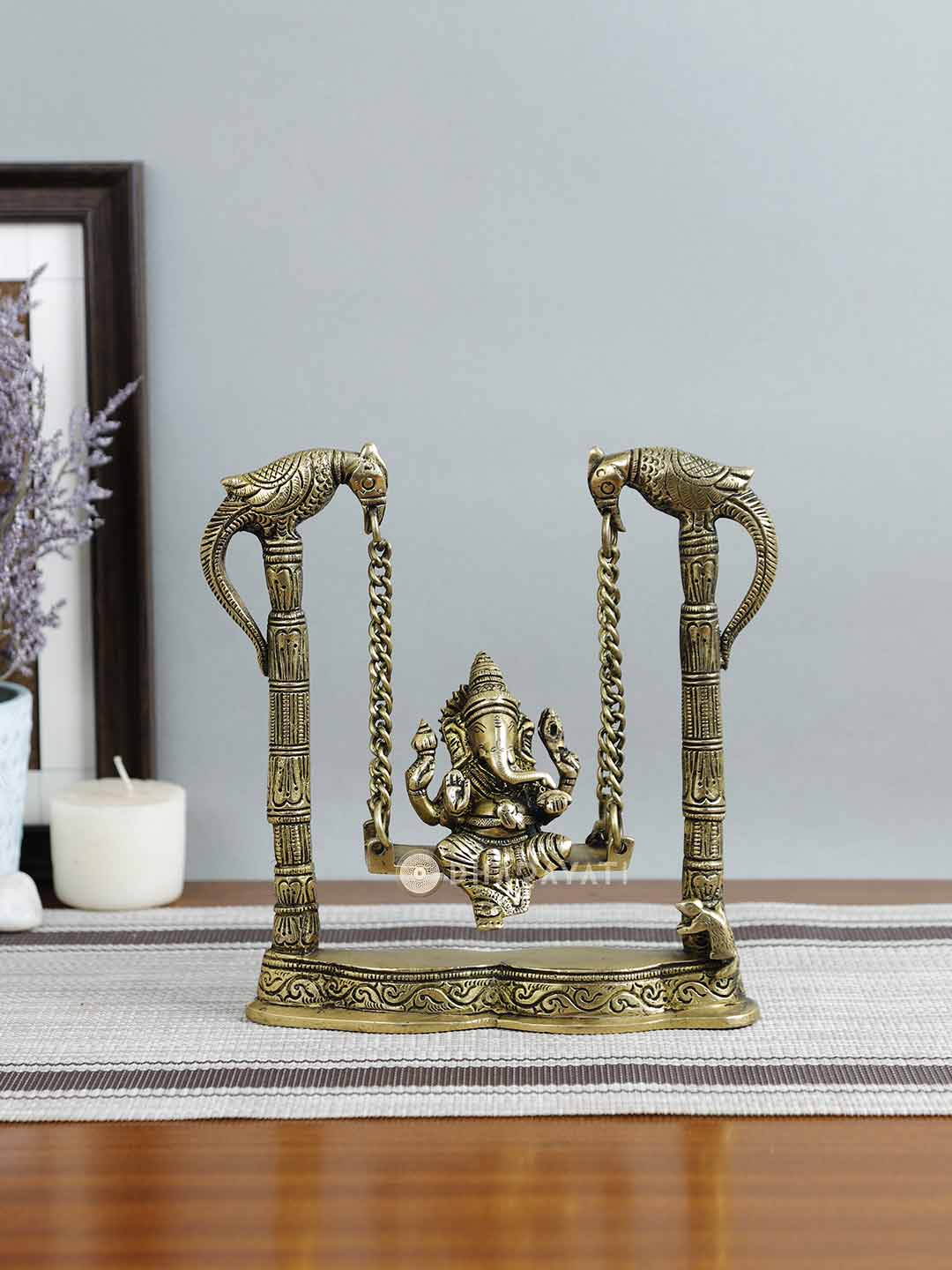 Ganesh Jhula  Decorative Brass Figurine