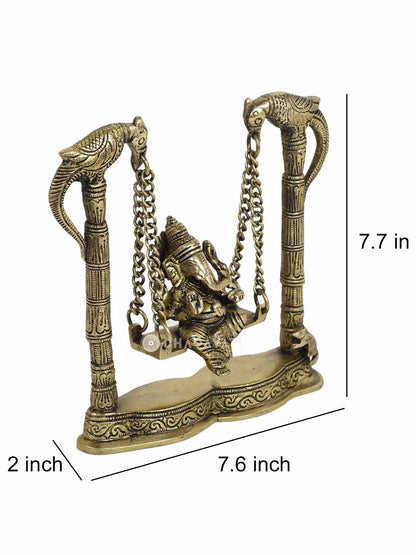 Ganesh Jhula  Decorative Brass Figurine