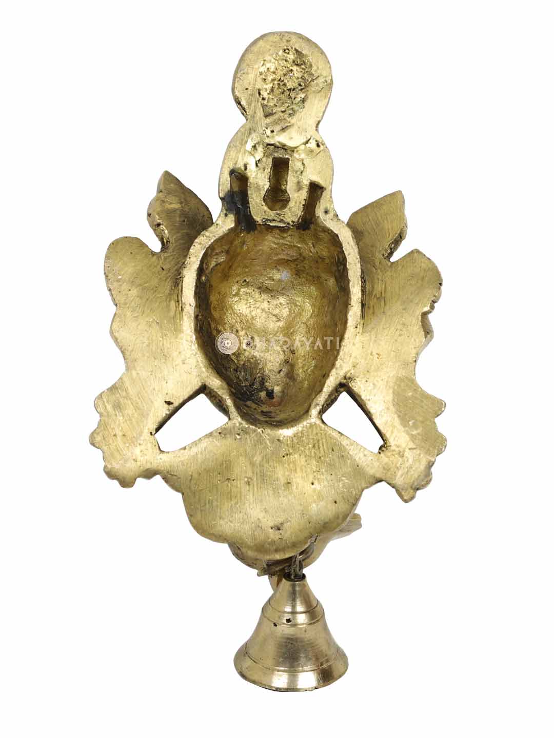 Ganesh Mask Wall Hanging Diya With Bell Decorative Brass Figurine