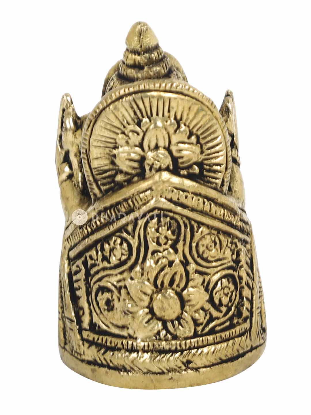 Ganesh Round Base Decorative Brass Figurine