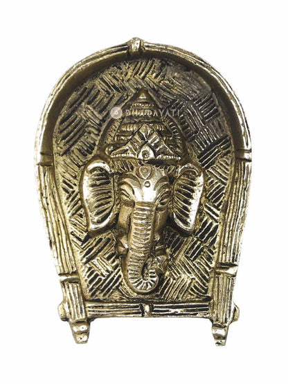 Ganesh Wall Hanging Decorative Brass Figurine