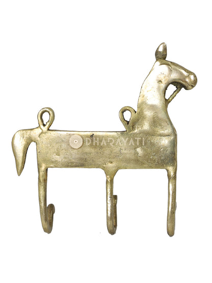 Horse Design Keys Wall Hook With 3 Hooks