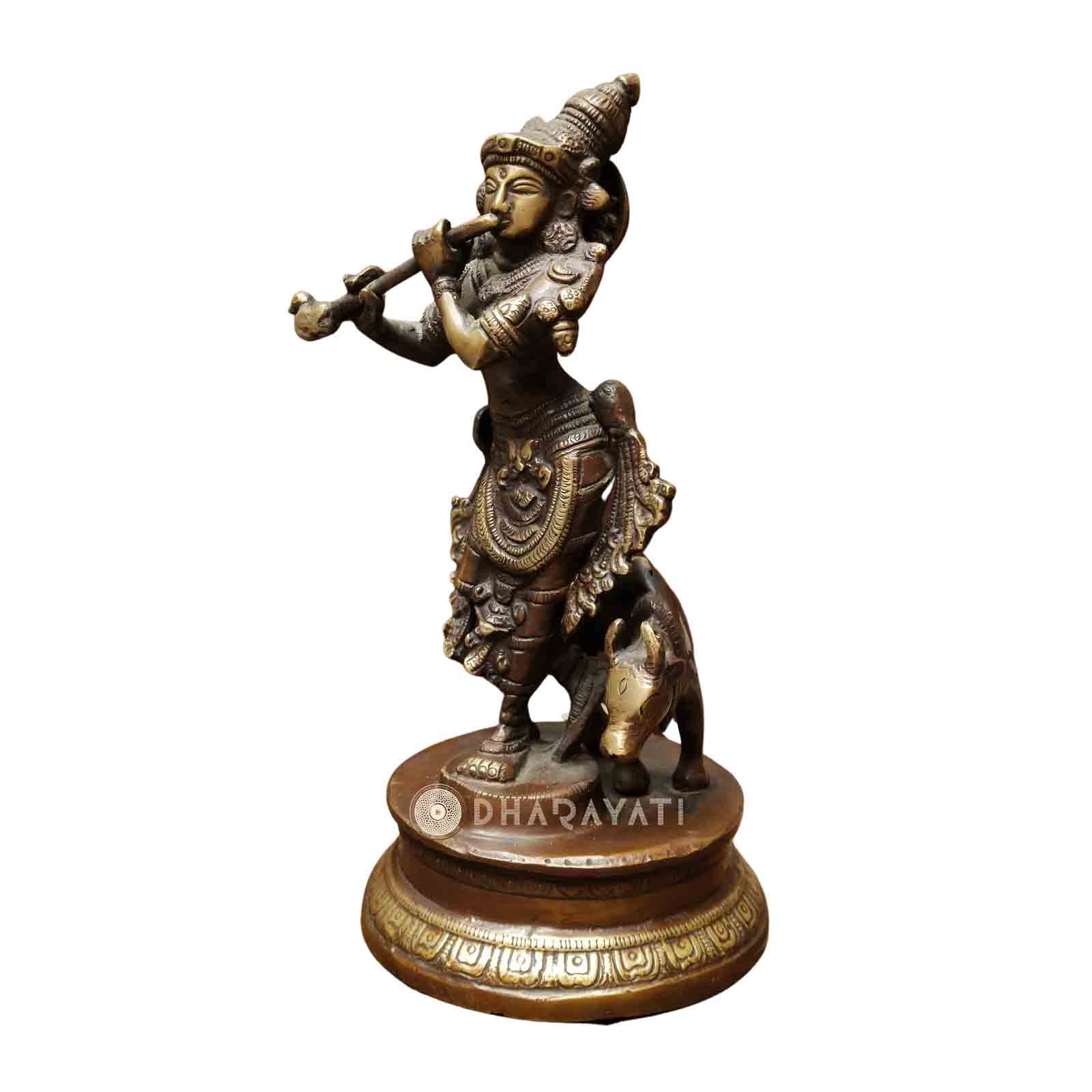 Brass Lord Krishna