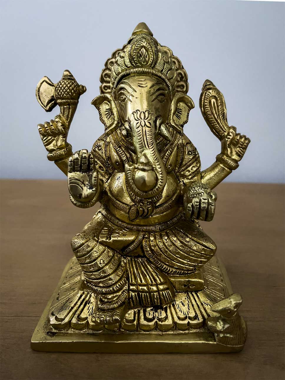 Lord Ganesh Brass Idol - Siddhi Vinayaka Idol